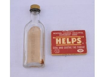 Vintage Medicine Products Watkins Liniment And Y&s Throat Drops