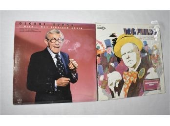 2 Comedy Vinyl Records From George Burns And W.c. Fields