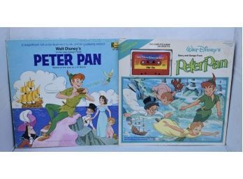Disney Peter Pan Storybook On Record Album And Cassette Tape