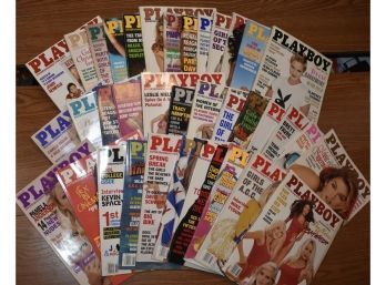 Large Lot Of Playboy Magazines From The 1990's