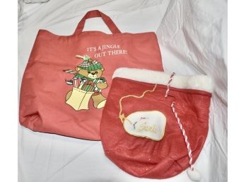 2 Christmas Bags, One From Santa