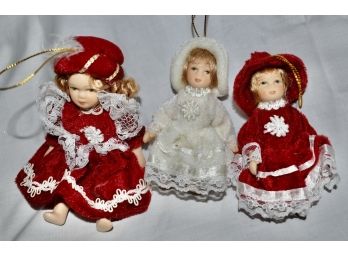 3 Doll Ornaments