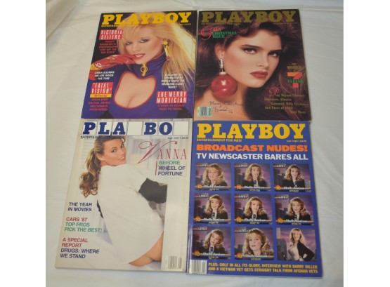 Playboy  Issues From April & December 1986,  May 1987, & July 1989