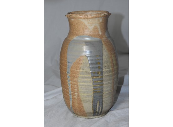 A Handmade Signed Ceramic Stoneware Vase