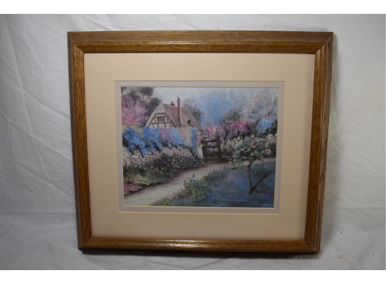 Lovely Color Print Landscape Framed And Matted Signed By The Artist