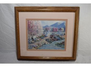 Beautiful Framed And Matted Landscape Signed By The Artist