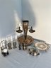 Silverplate Deco Style Epergne, Egg Caddy & More