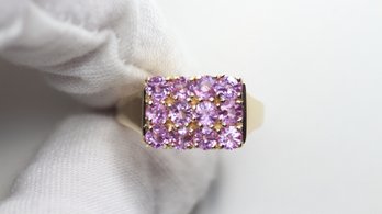 14K GOLD PINK SAPPHIRE RING 1.56CTW, 3.777 Grams, Size 7.5