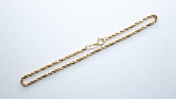 14K YELLOW GOLD ROPE CHAIN BRACELET .73 GRAMS SIZE 7