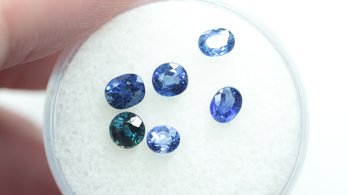 LOOSE BLUE SAPPHIRE LOT  1.84CT  NATURAL JEWELRY MAKING GEMSTONE OVAL CUT
