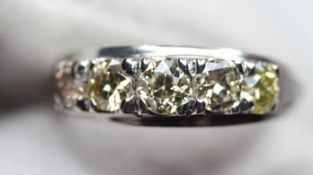PLATINUM OLD EURO CUT DIAMOND RING 1.00CTW, 5.3 GRAMS, NATURAL GEMSTONE FINE JEWELRY LUXURY DIAMONDS