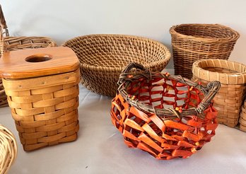 Basket Lot Longaberger Tissue Box With Liner