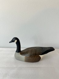 Signed Mini Carved Wooden Goose Duck Decoy