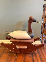 Carved Wooden Rocking 'Horse' Duck Or Goose