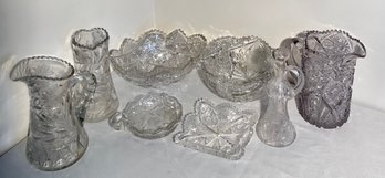 Lot Of Crystal Cut Glass