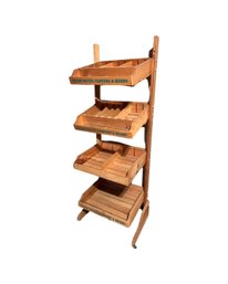Wooden Bread Or Produce Stand Multi Shelf Display