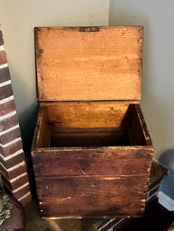 Antique Primitive Wooden Trunk Box