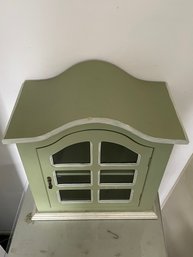 Small Green Painted Cabinet