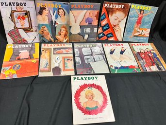 PLAYBOY 1956 - MONTHLY ISSUES LOT MAGAZINES