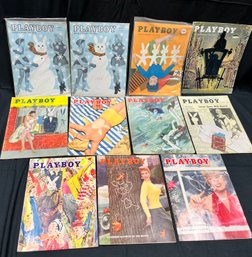 PLAYBOY 1955 - MONTHLY ISSUES LOT MAGAZINES