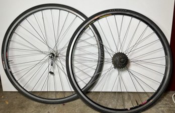 2 Road Bike Wheels With Extra Tire