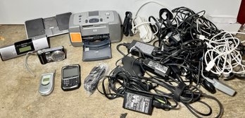 Lot Of Electronics - Phones, Chords, Printer, Speakers, Chargers