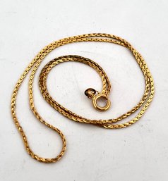 14K SOLID YELLOW GOLD CHAIN NECKLACE  4.06 GRAMS 18 INCHES GEMSTONE JEWELRY