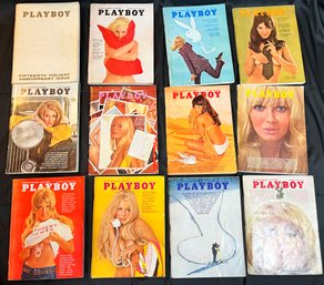 PLAYBOY MAGAZINE LOT 1969 FULL YEAR MONTHLY ISSUES