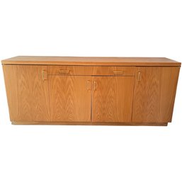 Mid Century Modern Light Wood Dining Room Sideboard Console