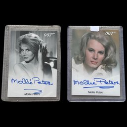 TWO MOLLIE PETERS LIMITED EDITION AUTOGRAPG CARDS