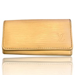 Louis Vuitton Epi Leather 4 Ring Key Case Holder Wallet Authentic