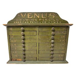 Antique Venus Drawing Pencils American Pencil Company Antique Small Drawer Cabinet Signed