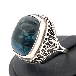 STERLIING SILVER 925 GEMSTONE RING SIZE 8.75