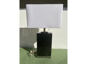 Black Marble/Granite Table Lamp With Shade