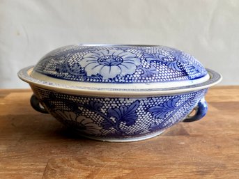 Blue & White Covered Dish