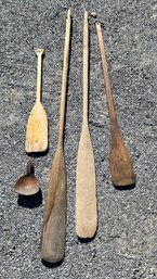 Misc Group Of Oars & Wood Spoon