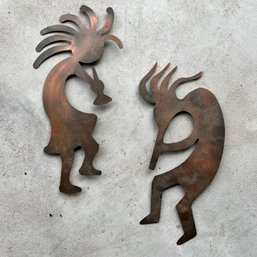 Cut Metal Kokepelli Spirit Of Music Shadow Dancer Figures