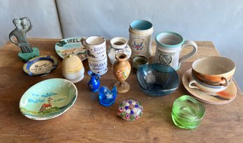 Lot Of Misc Vintage Ceramic, Plates, Glass, Etc