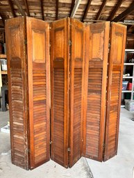 Vintage Wood Plantation Door Room Divider