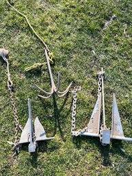 Group Of 3 Boat Anchors