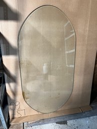Long Oval Shape Glass Table Top