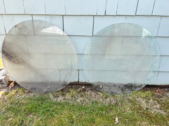 2 Circle Glass Table Tops