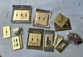 Box Of Brass Switch / Outlet Covers / Hinges