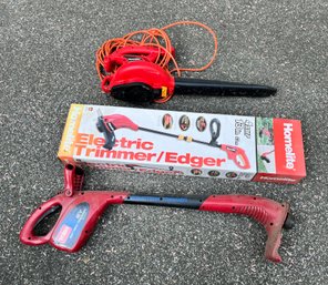 ELECTRIC YARD TOOLS, HEDGE TRIMMER AND EDGE TRIMMER