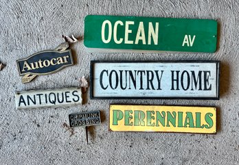 LOT OF MISC. SIGNS INC. (ANTIQUES)