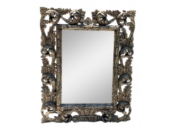 Silver Gilt Carved Wood Mirror