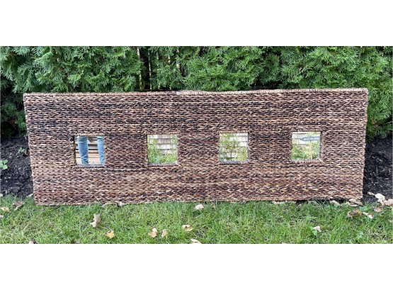 Woven Grass 4 Mirror Headboard / Wall Hanging