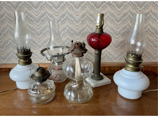 Group Oil Lamps, Parts & Bases
