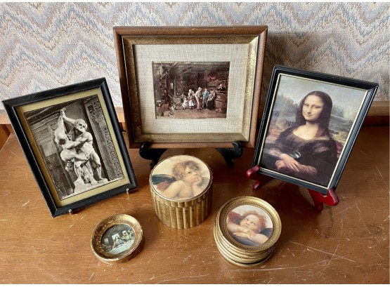 Group Miniature Classical Painting Reproductions Inc. Coaster Set