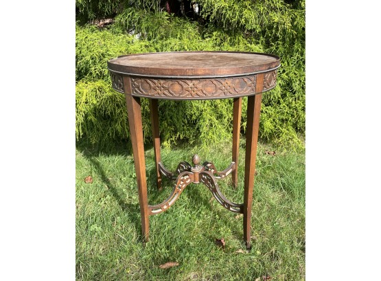 Oval Galleried Mahogany Side Table